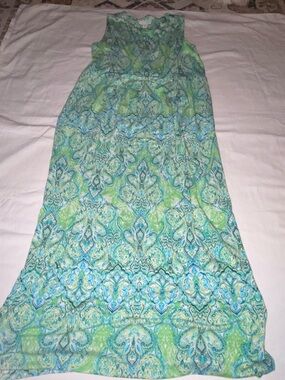 J. Jill Green & Blue Paisley Tank Dress